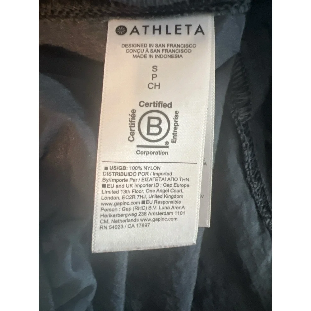 Athleta Black Nylon Parachute Cargo Jogger‎ Pants Women's Small Petite